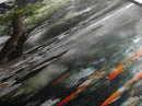 Koi Pond, Peaceful Water, Zen Garden Vibes, Orange Fish, Reflective Nature, Framed Canvas Print, Serene Bedroom Wall Art, Living Room Art