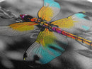 Rainbow Dragonfly, Nature Close-Up, Bold Insect Art, Canvas Print, Boho Wall Art, Botanical Decor, Vibrant Bedroom Accent Piece