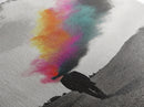 Colorful Mind, Surreal Silhouette, Abstract Smoke Art, Framed Canvas Print, Office Wall Art, Conceptual Psychedelic Art Decor