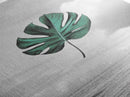 Monstera Leaf, Ocean Breeze, Tropical Minimalism, Floating Leaf, Framed Canvas Print, Modern Bathroom Art, Boho Decor, Tropical Wall Art