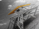 Lifeguard Tower Yellow, Beach Escape, Summer Vibe Art, Ocean Watch Post, Framed Canvas Print, coastal home decor, beach house wall art