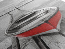 Red Rowboat, Dock Stillness, Minimalist Lake Scene, Canvas Print, Nautical Wall Art, Bathroom Decor, Tranquil Seascape, Coastal Aesthetic