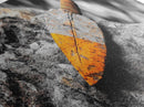 Tribal Blade, Ancient Weapon, Stone Texture, Orange Detail, Framed Canvas Print, Masculine Wall Art, Rustic Decor, Warrior Vibes