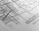 Albuquerque Street Map, New Mexico Map, Map Print, Modern Art, Wall Art, Canvas Print, City Maps, Office Gift, Prints, Above Bed Décor