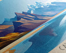 Cavancha, Chile Panoramic Print, Vacation Gift, Chile Wall Art, Beach Painting, Beach Decor, Large Wall Art, Wood Frame Art