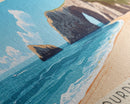 Durdle Door, United Kingdom Panoramic Beach Print, Vacation Gift, United Kingdom Wall Art, Framed Canvas Print, Framed Beach Painting
