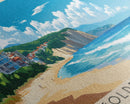 Golden Sands, Bulgaria Panoramic Print, Vacation Gift, Bulgaria Wall Art, Beach Painting, Beach Decor, Large Wall Art, Wood Frame Art