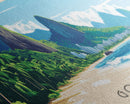 Gonzaga, Brazil Panoramic Print, Vacation Gift, Brazil Wall Art, Beach Painting, Beach Decor, Beach Or Lakehouse Art