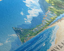 Konyaaltı Beaches, Turkey Panoramic Print, Vacation Gift, Turkey Wall Art, Beach Painting, Beach Decor, Beach Or Lakehouse Art