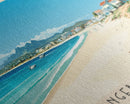 Langebaan Beach, South Africa Panoramic Beach Print, Vacation Gift, South Africa Wall Art, Beach Painting, Beach Decor, Beach Painting