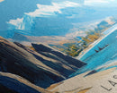 Las Tacas, Chile Panoramic Print, Vacation Gift, Chile Wall Art, Beach Painting, Beach Decor, Large Wall Art, Wood Frame Art