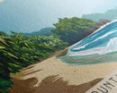 Punta Cocles, Costa Rica Panoramic Beach Print, Vacation Gift, Costa Rica Wall Art, Beach Painting, Beach Decor, Beach Painting
