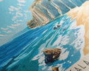 Scala dei Turchi, Italy Panoramic Print, Vacation Gift, Italy Wall Art, Beach Painting, Beach Decor, Large Wall Art, Wood Frame Art