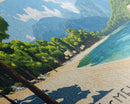 İçmeler Beach, Turkey Panoramic Print, Vacation Gift, Turkey Wall Art, Beach Painting, Beach Decor, Beach Or Lakehouse Art