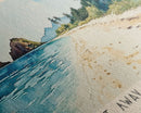 Cast Away Island Beach, Fiji Watercolor Print, Vacation Gift, Fiji Wall Art, Beach Painting, Beach Decor, Large Wall Art, Wood Frame Art