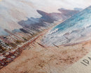 Ipanema, Brazil Watercolor Print, Vacation Gift, Brazil Wall Art, Beach Painting, Beach Decor, Large Wall Art, Wood Frame Art