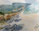 Jaz Beach, Montenegro Watercolor Beach Print, Vacation Gift, Montenegro Wall Art, Beach Painting, Beach Decor, Beach Painting