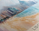 Lido Beach, Hong Kong Watercolor Print, Vacation Gift, Hong Kong Wall Art, Beach Painting, Beach Decor, Large Wall Art, Wood Frame Art