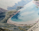 Wineglass Bay, Tasmania Watercolor Beach Print, Vacation Gift, Tasmania Wall Art, Framed Canvas Print, Framed Beach Painting