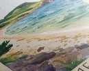 Achmelvich Bay, Scotland Watercolor Print, Vacation Gift, Scotland Wall Art, Beach Painting, Beach Decor, Large Wall Art, Wood Frame Art