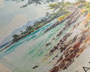 Bintan Island, Indonesia Watercolor Beach Print, Vacation Gift, Indonesia Wall Art, Framed Canvas Print, Framed Beach Painting