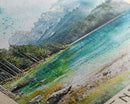 Langener Waldsee, Germany Watercolor Beach Print, Vacation Gift, Germany Wall Art, Framed Canvas Print, Framed Beach Painting