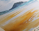 New Chums Beach, New Zealand Watercolor Print, Vacation Gift, New Zealand Wall Art, Beach Painting, Beach Decor, Large Wall Art, Wood Frame Art