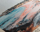 Playa de Sa Boadella, Spain Watercolor Print, Vacation Gift, Spain Wall Art, Beach Painting, Beach Decor, Large Wall Art, Wood Frame Art