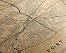 Fort Worth map print poster or framed canvas, Texas map print poster canvas, Fort Worth city map print poster canvas, Panther City