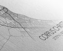 Corpus Christi Street Map, Texas Map, Map Print, Minimalist Art, Wall Art, Canvas Art, Homeschool Gifts, College Dorm Décor, Tiny Home Décor