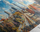 Raleigh North Carolina Panoramic Print, Beautiful Framed Canvas Print, Travel Poster Art, Living Room Decor, Office Wall Art