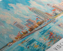 Virginia Beach Virginia Panoramic Painting, Framed Canvas Print, Retro Style Travel Poster, Unique Home Decor, Artistic Office Wall Art