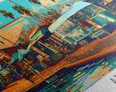 Anaheim California Panoramic Wall Art Framed Canvas Print, Mid Century Modern Art, Pop Art Style, Travel Poster, Home Decor, Retro Style