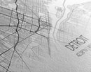 Detroit Street Map, Michigan Map, Map Print, Minimalist Art, Wall Art, Canvas Art, Office, Apartment Décor, Poker Room Décor, Fun Wall Art