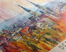 Debrecen Hungary Panoramic Travel Poster, Framed Canvas Print or Metal Wall Art, Travel Art, Home Decor, Panoramic Painting, Midcentury Art