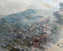 Elbasan Albania Travel Print Wall Art, Panoramic City Art, Travel Art, Wall Decor, Vacation Gift, Framed Canvas Print Or Metal Art
