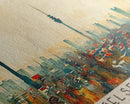 Gelsenkirchen Germany Panoramic Travel Poster, Framed Canvas Print or Metal Wall Art, Travel Art, Home Decor, Panoramic Painting, Midcentury Art
