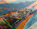 Santa Cruz Tenerife Spain Wall Art, Panoramic Travel Poster, Panoramic Framed Canvas Print, City Wall Art, Wall Hanging Home Decor, Travel Art