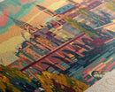 Toulouse France Wall Art, Panoramic Travel Poster, Panoramic Framed Canvas Print, City Wall Art, Wall Hanging Home Decor, Travel Art