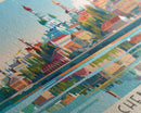 Cheboksary Russia Travel Art, City Art, Framed Canvas Print or Metal Wall Art, Europe Travel Poster, Panoramic Wall Art, Extra Wide Wall Art