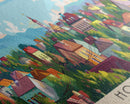Horlivka Ukraine Wall Art, Panoramic Travel Poster, Panoramic Framed Canvas Print, City Wall Art, Wall Hanging Home Decor, Travel Art
