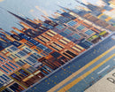 Rennes France Panoramic Travel Poster, Framed Canvas Print or Metal Wall Art, Travel Art, Home Decor, Panoramic Painting, Midcentury Art