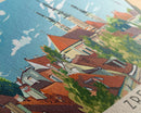 Zrenjanin Serbia Wall Art, Panoramic Travel Poster, Panoramic Framed Canvas Print, City Wall Art, Wall Hanging Home Decor, Travel Art