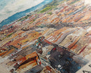 Sabadell Spain Travel Poster Framed Canvas Print, Watercolor Painting, Scenic Wall Art, Home Decor, Spanish Landscape, Artistic Art