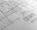 Panoramic Fort Wayne City Map, Indiana Art, Map Print, Minimalist Wall Art, Canvas Art, Housewarming Gift, Street Map Art, Closing Gift