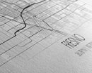 Panoramic Fresno City Map, California Art, Map Print, Minimalist Wall Art, Canvas Art, Housewarming Gift, Street Map Art, Closing Gift