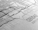 Glendale City Map, Arizona Map, Map Art, Minimalist Art, Wall Art, Canvas Art, Cabin Wall Décor, Entryway Décor,  Room Décor, Gifts For Her