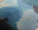 Blairs Valley Lake Maryland Framed Canvas Print, Panoramic Lake House Decor, Scenic View, Travel Poster, Rustic Art, Lake Painting
