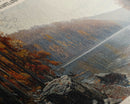 Lake Centennial Maryland Framed Canvas Print, Panoramic Lake House Decor, Wall Art, Travel Poster, Serene Lake Painting, Nature Art