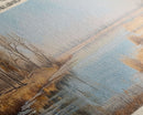 Lake Oologah Oklahoma Framed Canvas Print, Lake House Decor, Panoramic Wall Art, Travel Poster, Serene Landscape Painting, Bedroom Decor